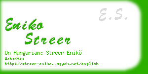 eniko streer business card